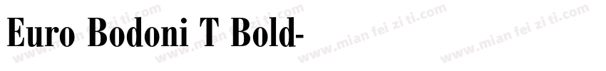 Euro Bodoni T Bold字体转换